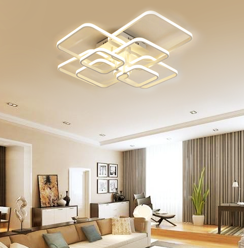 Square best sale modern chandelier