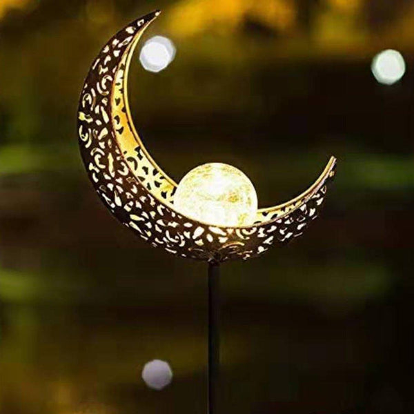 plant hanger pole Solar Crescent Moon Stake Garden Light – Warmly