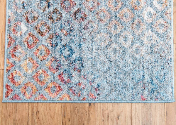 Devan - Rainbow Square Pattern Rug – Warmly