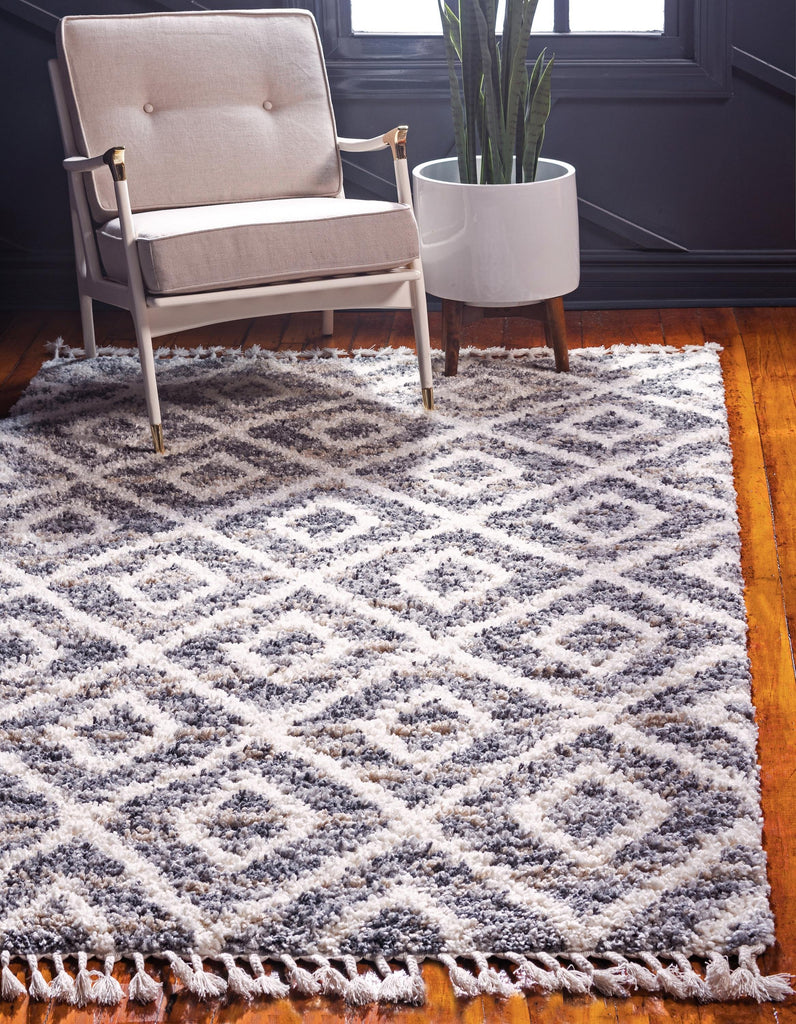 Diamond Patterned Rug Ruggable Roderick - Diamond Pattern Shaggy Rug – Warmly