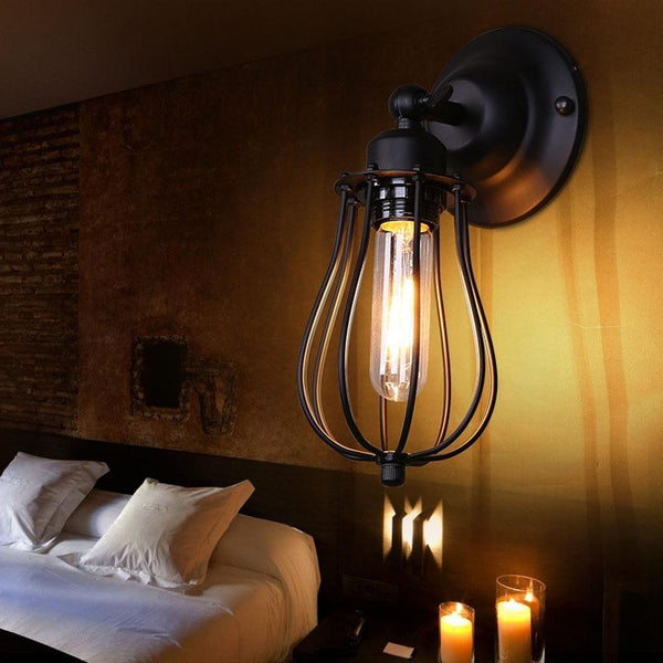 Industrial Droplet Cage Wall Lamp