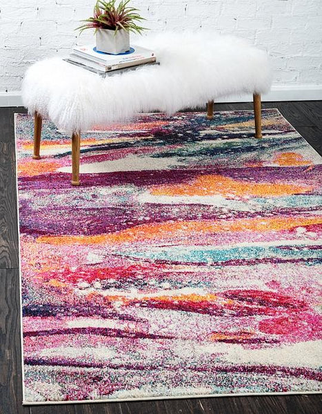 Zackery - Color Splash Faded Multi-Color Rug