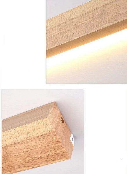 Eliana - Modern Wood Oak Shelf & Lamp