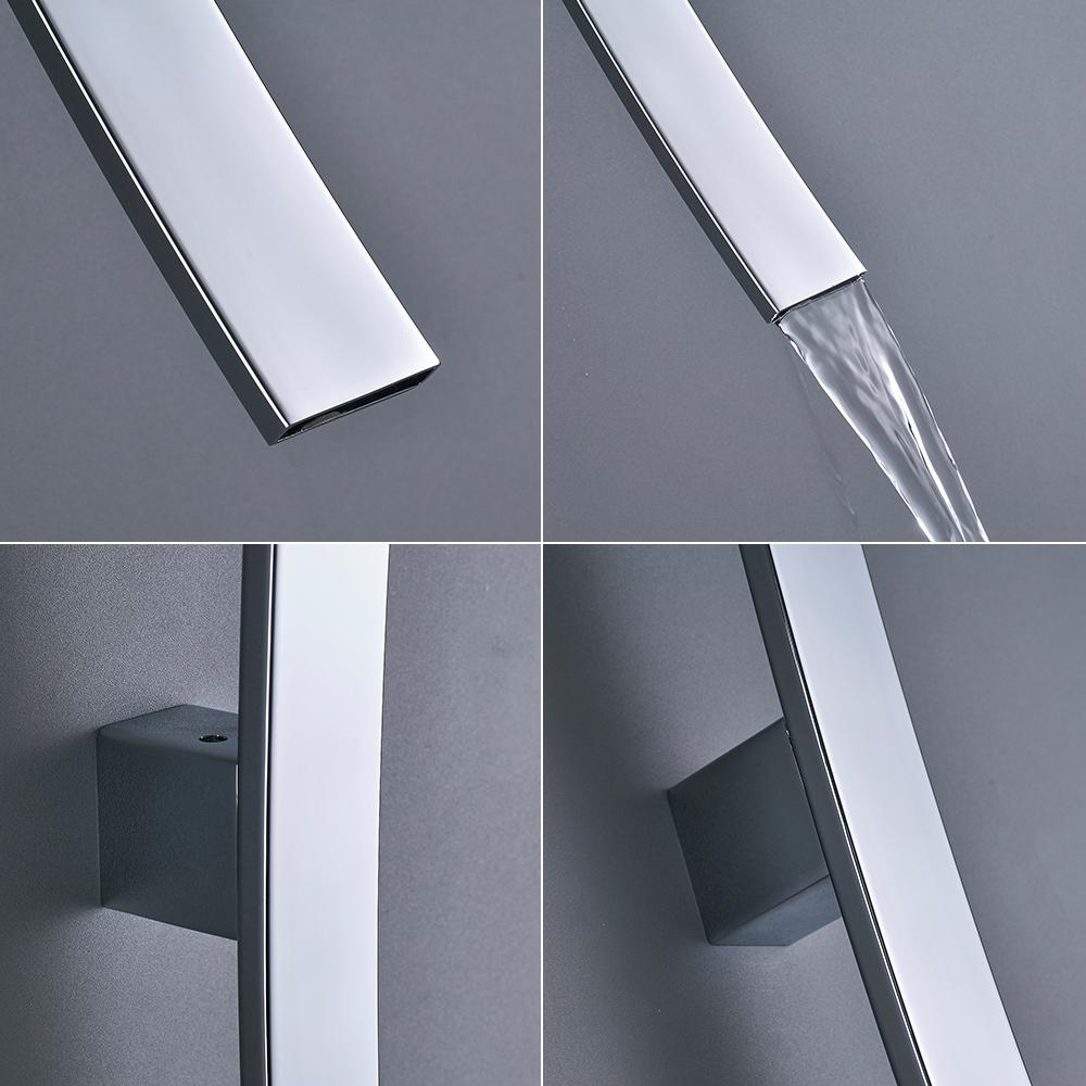 Miquel - Chrome Wall Mounted Waterfall Spout Bathroom Faucet ??? Warmly