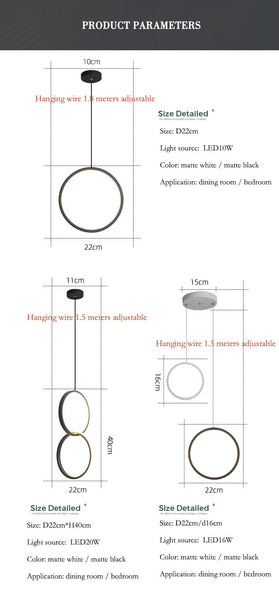 Kavita - Circular LED Hanging Light