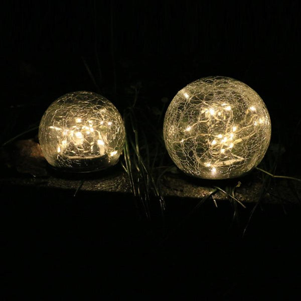 Cracked Glass Ball Solar Garden Light