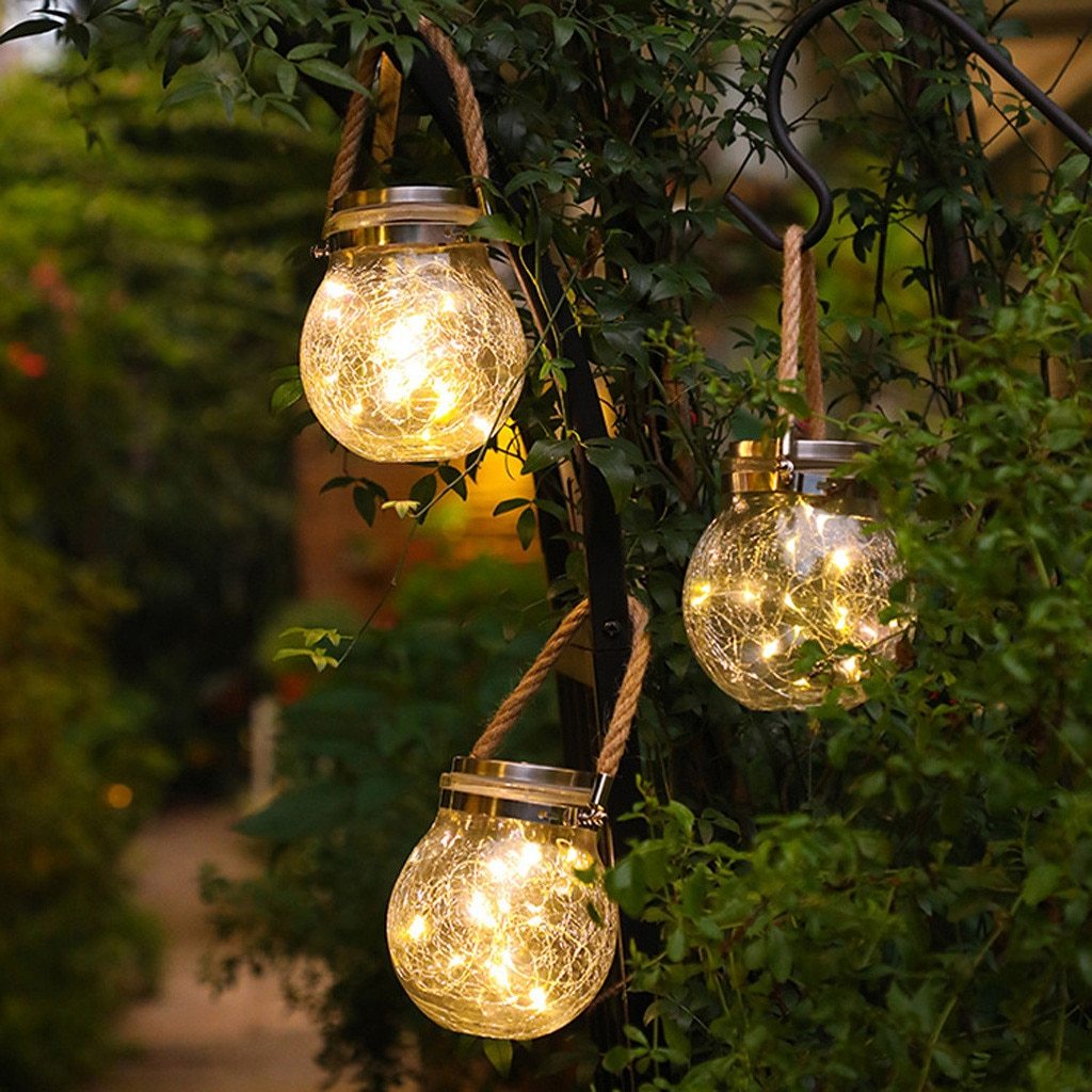 Modern Round Glass Jar Garden Hanging Lamp – Warmly