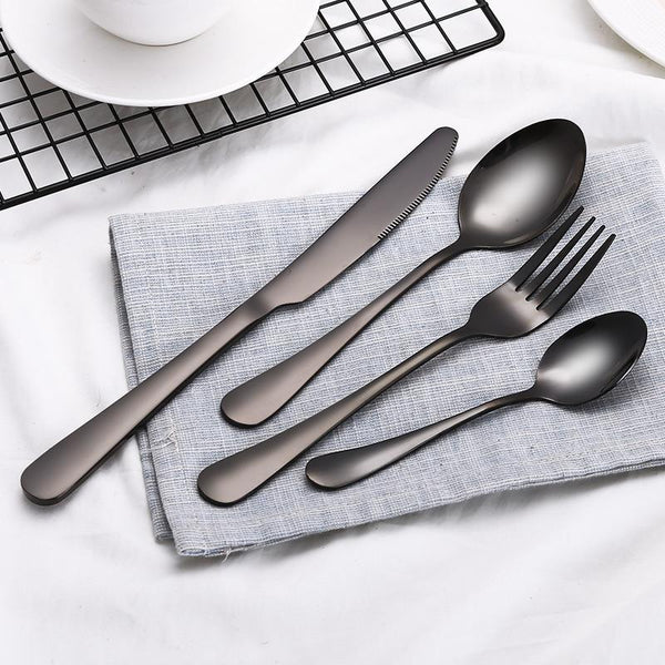 Matte Black Cutlery Set