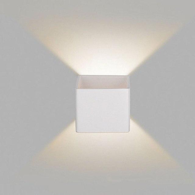 Modern LED Up Down Cube Wall Lamp – Warmly
